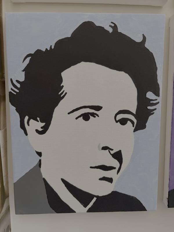 Hannah Arendt, painted by John Stoszkowski