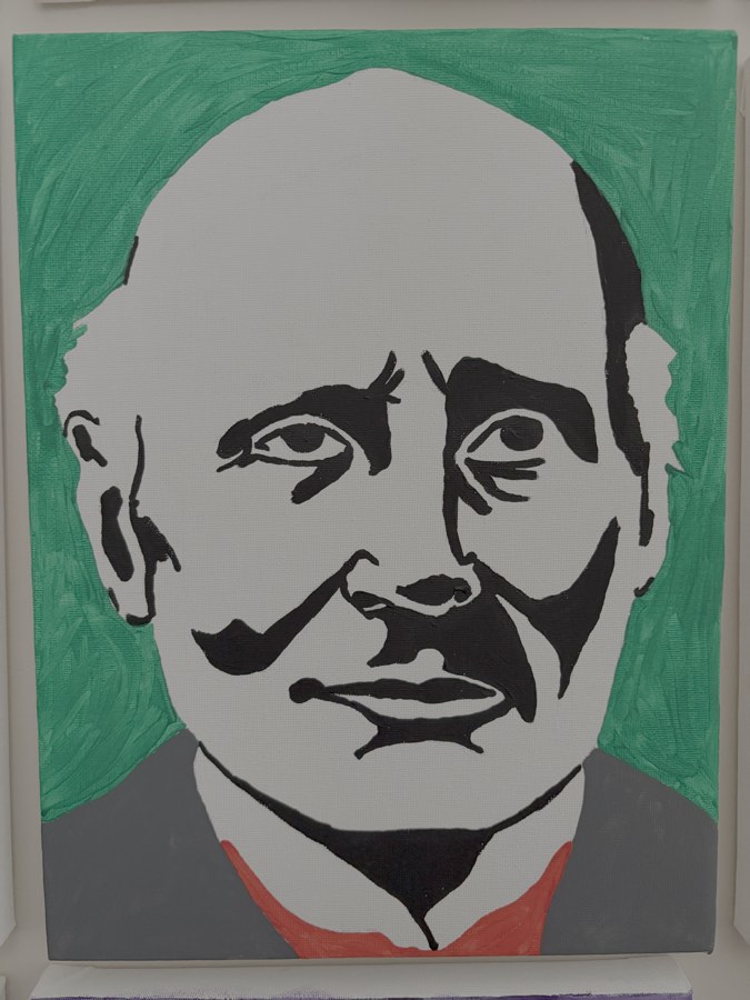 Painting of Alfred North Whitehead by John Stoszkowski