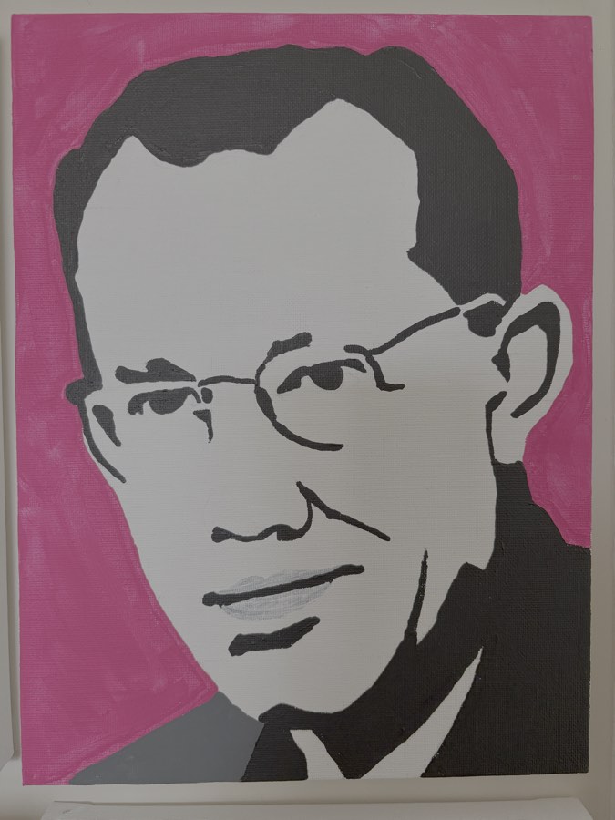 Painting of Clare Graves by John Stoszkowski