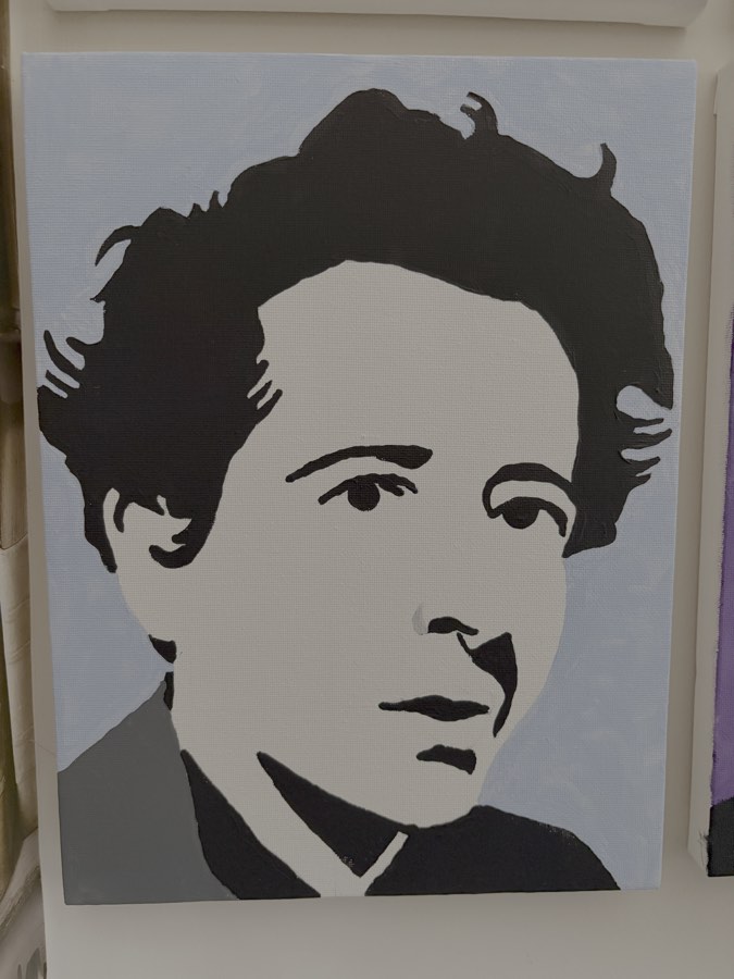 Painting of Hannah Arendt by John Stoszkowski
