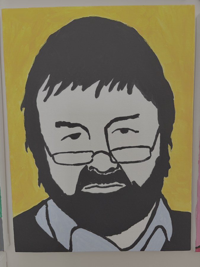Painting of Iain McGilchrist by John Stoszkowski