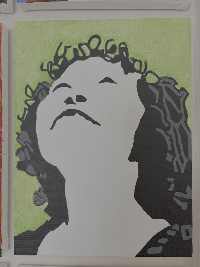 Painting of Mae-Wan Ho by John Stoszkowski