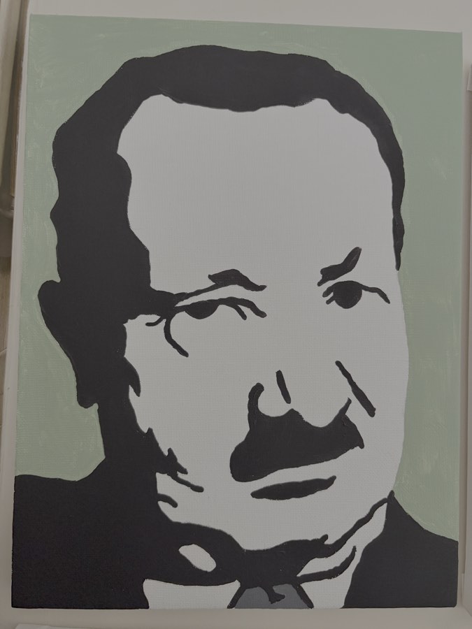 Painting of Martin Heidegger by John Stoszkowski