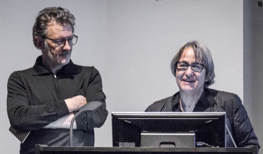 Anne Lacaton and Jean-Philippe Vassal at a lectern